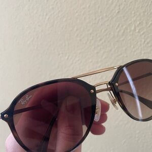 Ray Ban Aviators Brown with Gold Trim